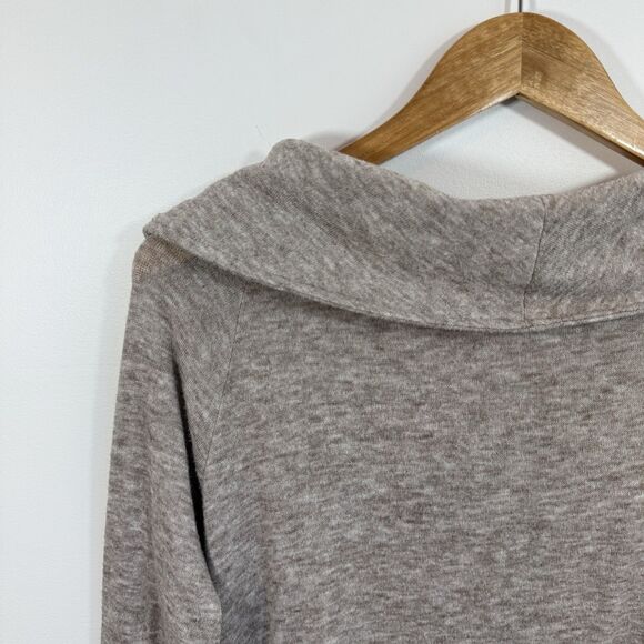 Chico's Cowl Neck Sweater Pullover Women's Size 12 Oatmeal Long Sleeve - Picture 4 of 10